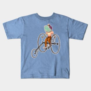 Fish on a Tricycle Vintage Illustration Kids T-Shirt